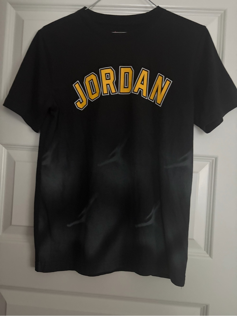 Jordan Boys Black Tee with Yellow Arch Logo